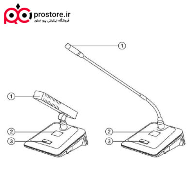 میکروفون شرکت کننده سیستم کنفرانس دیجیتال گردن غازی مدل cm61 میکروفون شرکت کننده سیستم کنفرانس دیجیتال گردن غازی مدل cm61