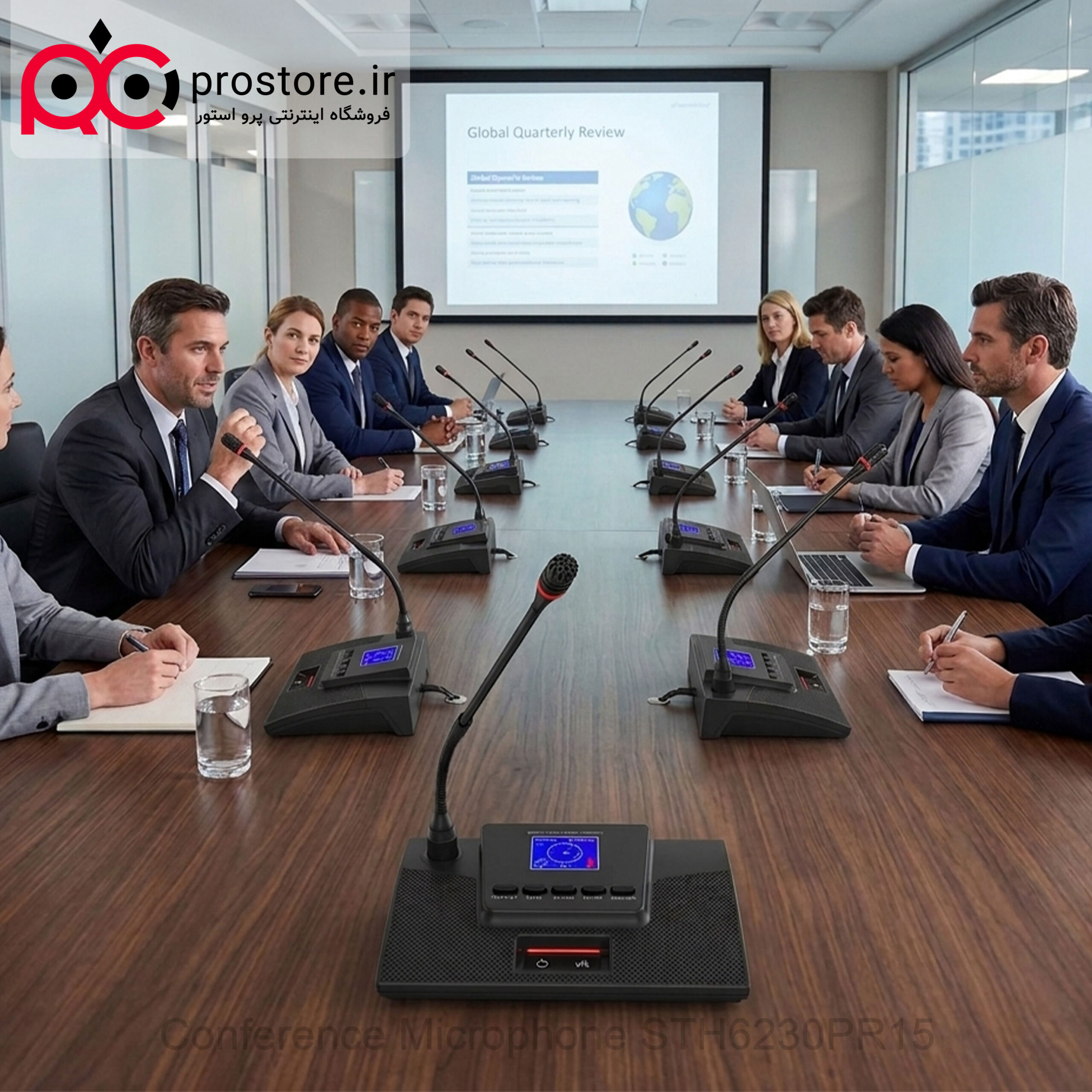 میکروفن کنفرانس ریاست قابل اتصال با کابل شبکه برند سی تاچ مدل STH6230PR15C